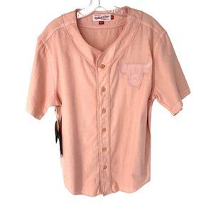 Chicago Bulls Mitchell & Ness Pink Baseball Jersey Size M
